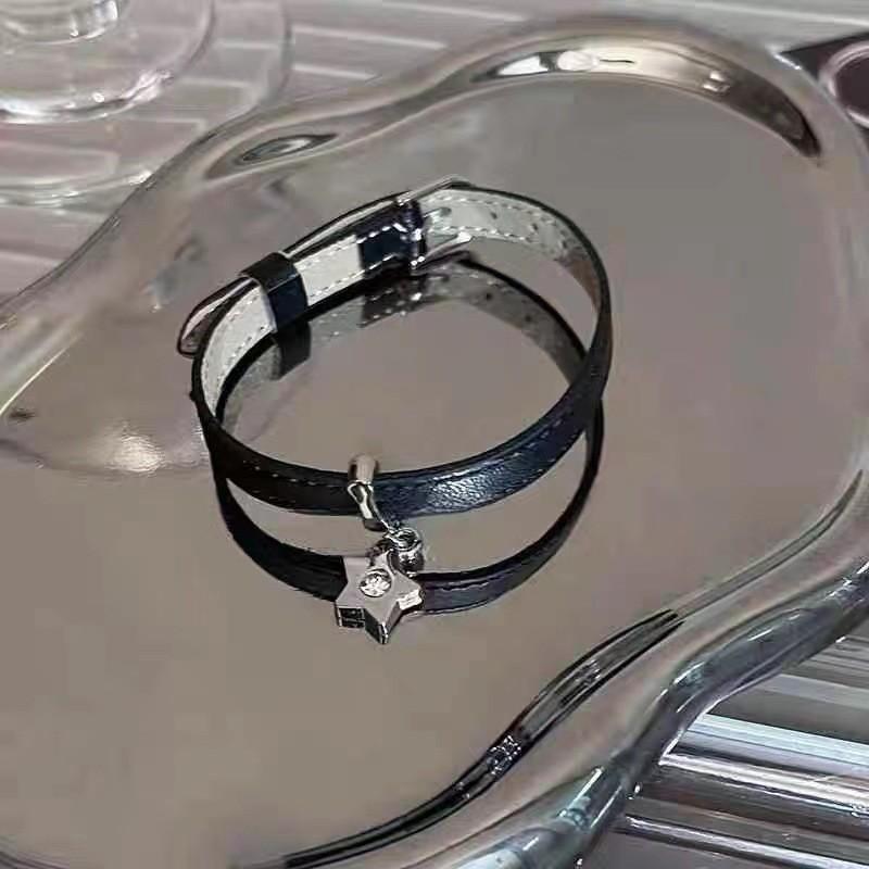 Звезда Y2k Крутой Шарм Браслет Регулируемый Кожаный Браслет 2024 Тренд Лето