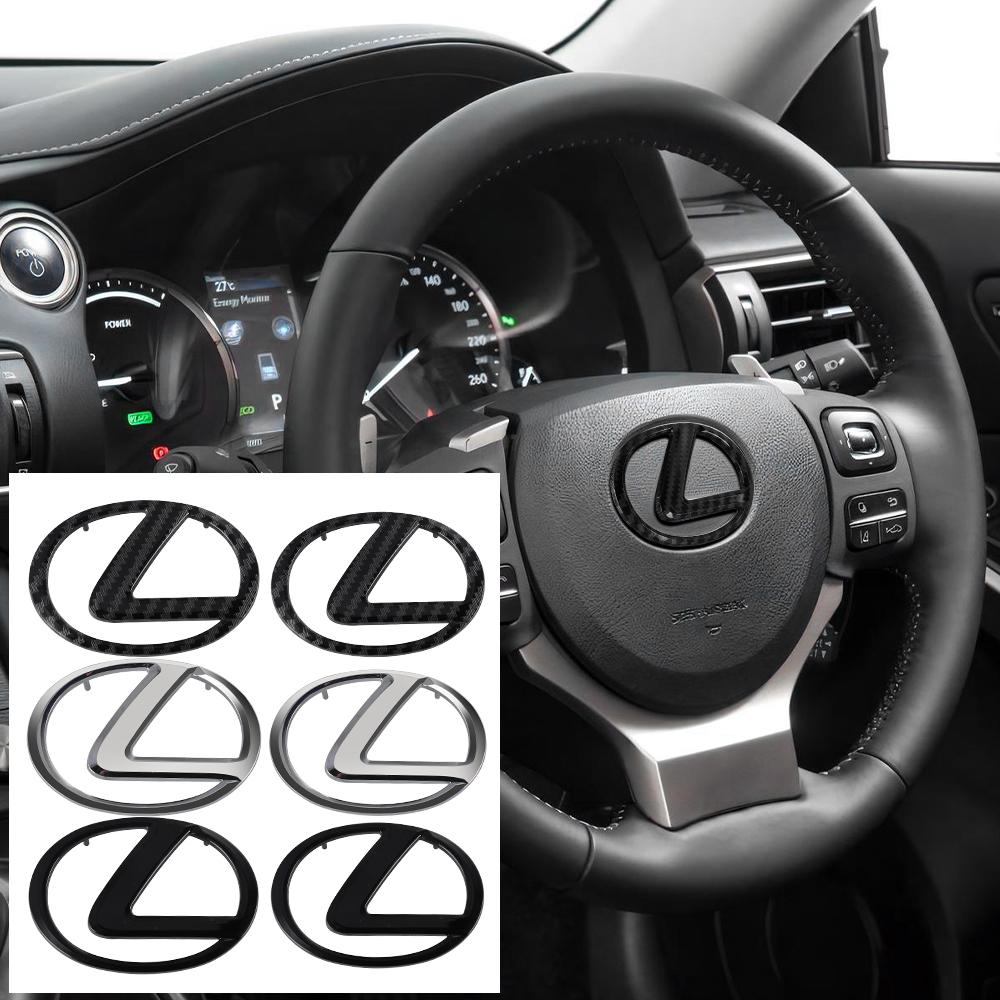 Car Styling Car Badge Steering Wheel Badge Cover Sticker Accessories For Lexus CT200h NX300h RX300 RX330 F Sport IS RX NX ES LS AEQ1