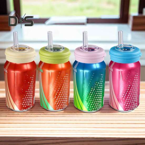 Крышки для банок с газировкой с соломинкой, герметичное уплотнение, многоразовые крышки для банок, крышка для банок без бисфенола А для газировки, герметичная силиконовая крышка для банок с напитками