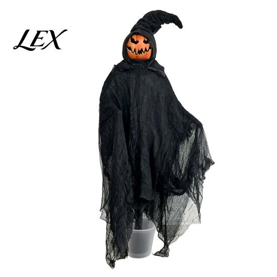 Large Witch Props for Garden Halloween Ground Stake, Black Robe And Pointed Hat Spooky Sturdy Statues Lawn Figures, Weather Resistant Outdoor