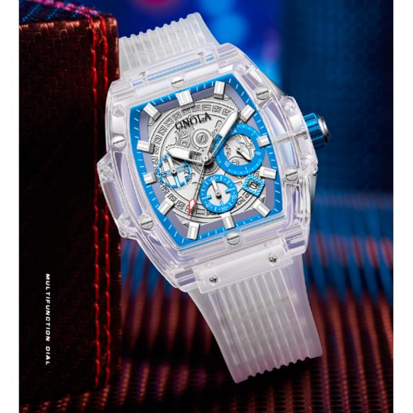 ONOLA Мужские водонепроницаемые наручные часы с многофункциональным циферблатом, светящимся роскошным модным дизайном