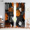 2 Pack Cool Basketball 3D Printed Curtains Suitable for Bedroom Living Room Club Decorative Curtains Home Decor