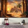 Ancient Egyptian Pillars Desert Pyramid Sunset Theme Decoration Background, Adult Birthday, Home Decoration Photography