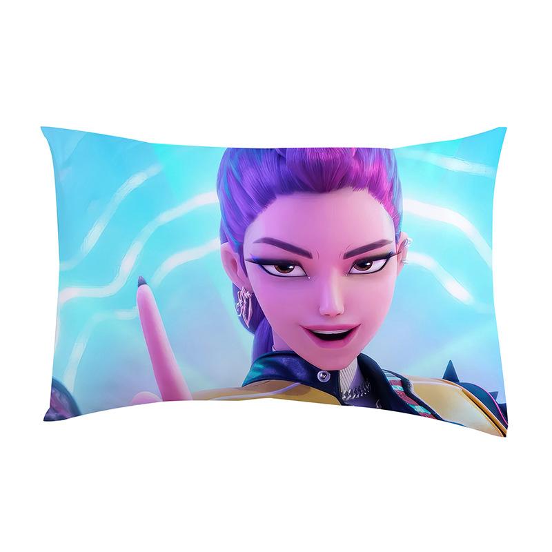 40-60 Cm Cushion Cover Rectangle Pillow Cover Demon Hunter Kpop Printing Bedside Sofa Hunters Room Home Decoration Pillowcase