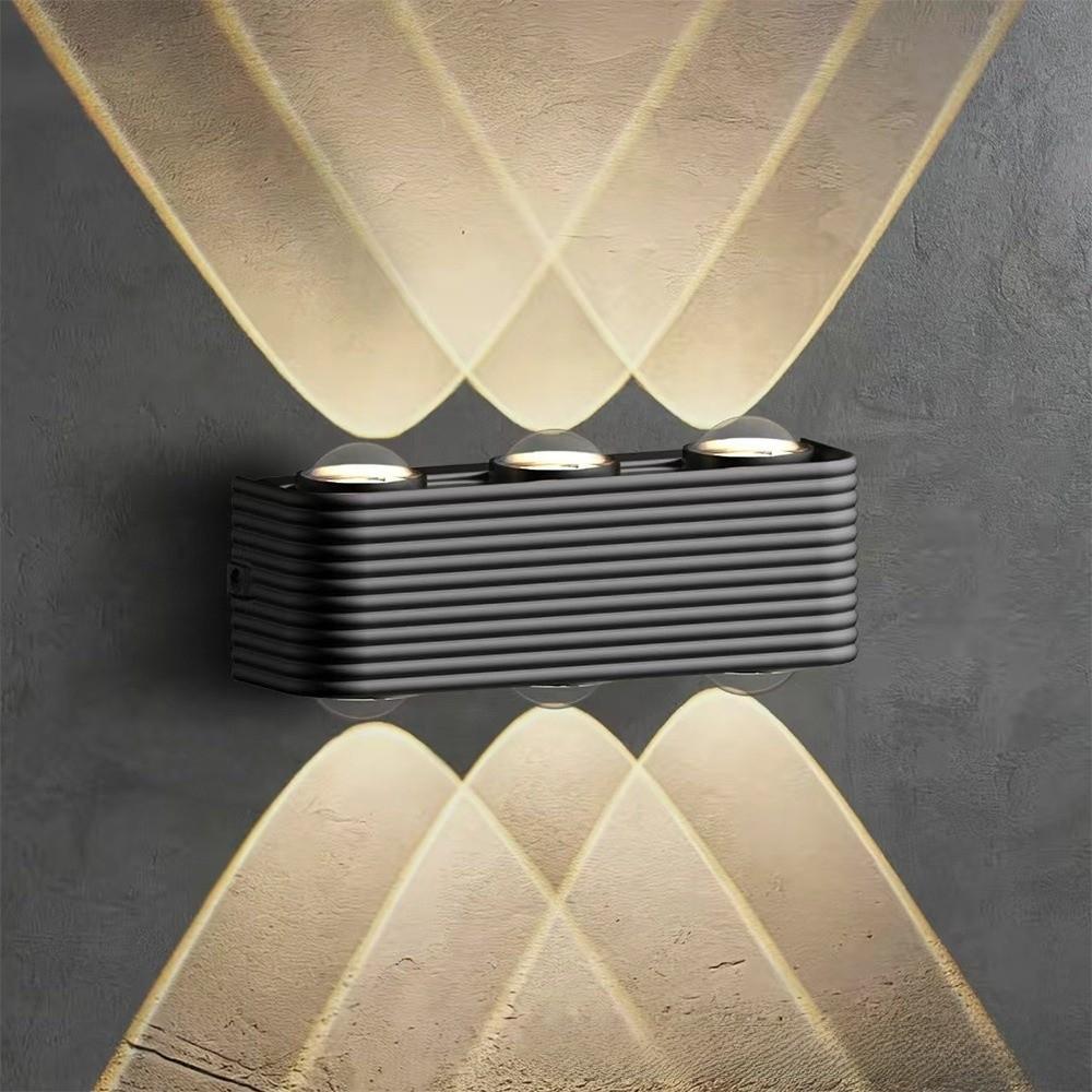 Warm Light LED Wall Sconce Minimalist Design Wash Wall Light Up and Down Light Indoor and Outdoor