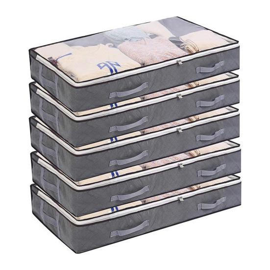 2 шт., сумка для хранения под кроватью, прочные компактные контейнеры для хранения одежды на молнии для дома, спальни