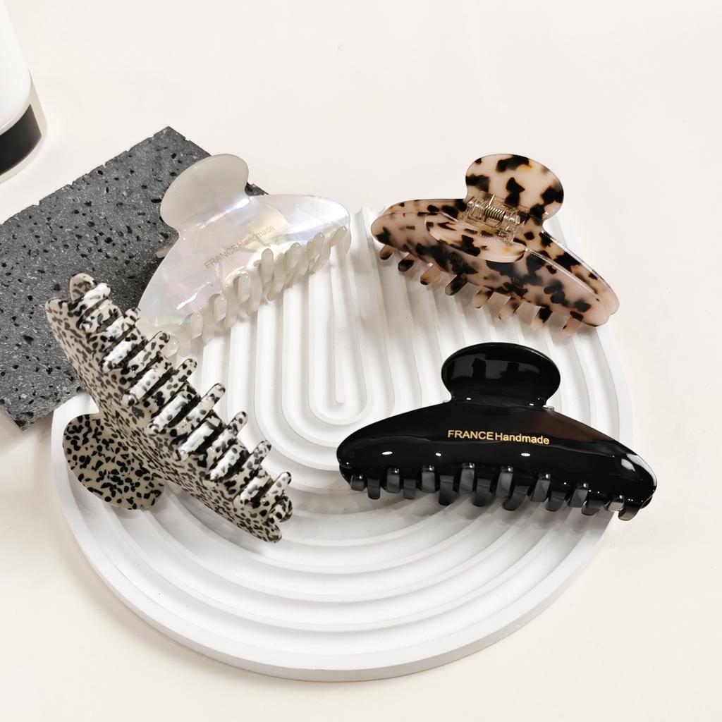 France Chocolate Brown Large Small Disc Hair Shark Clip French High Value Grab Clip Hairpin Hairpin Hairpin