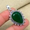 Green Onyx Gemstone 925 Sterling Silver Boho Jewelry Handmade Designer Pendant For Women