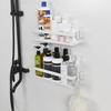 Bathroom Rack, Magnetic Bathroom Rack, Drainer, Bathroom Storage, with Hooks, for Bathroom Walls
