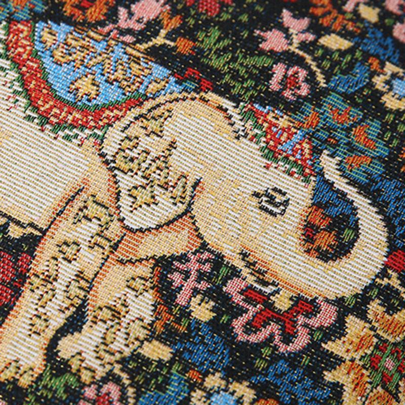 Yogodlns Холщовая сумка кроссбоди в этническом стиле с вышивкой слона для женщин и девушек