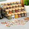 Glass spice container 100 ml 24 pcs + 90 stickers