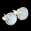 Natural Rainbow Moonstone Gemstone Handmade 925 Solid Silver Stud Earrings Y2h08