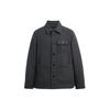 Solid Color Lapel Single-Breasted Pocket Long Sleeve Jacket Men Jackets Charcoal CN942-CHR