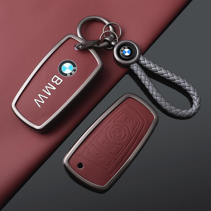 BBKT7 Zinc Alloy Leather Car Key Case Cover Shell For BMW F 3 5 7 Series X3 X5 F10 F20 F30 F40 E90 E92 E93 CAS4 FEM EWS5 Sticker