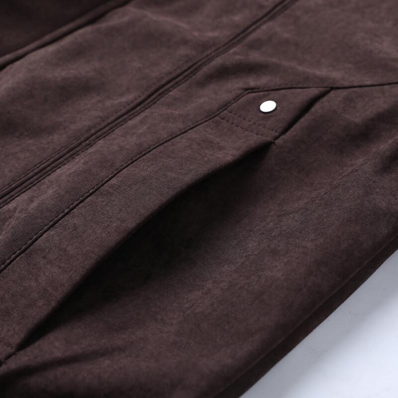 JEEP Men's Casual Faux Suede Lapel Jacket
