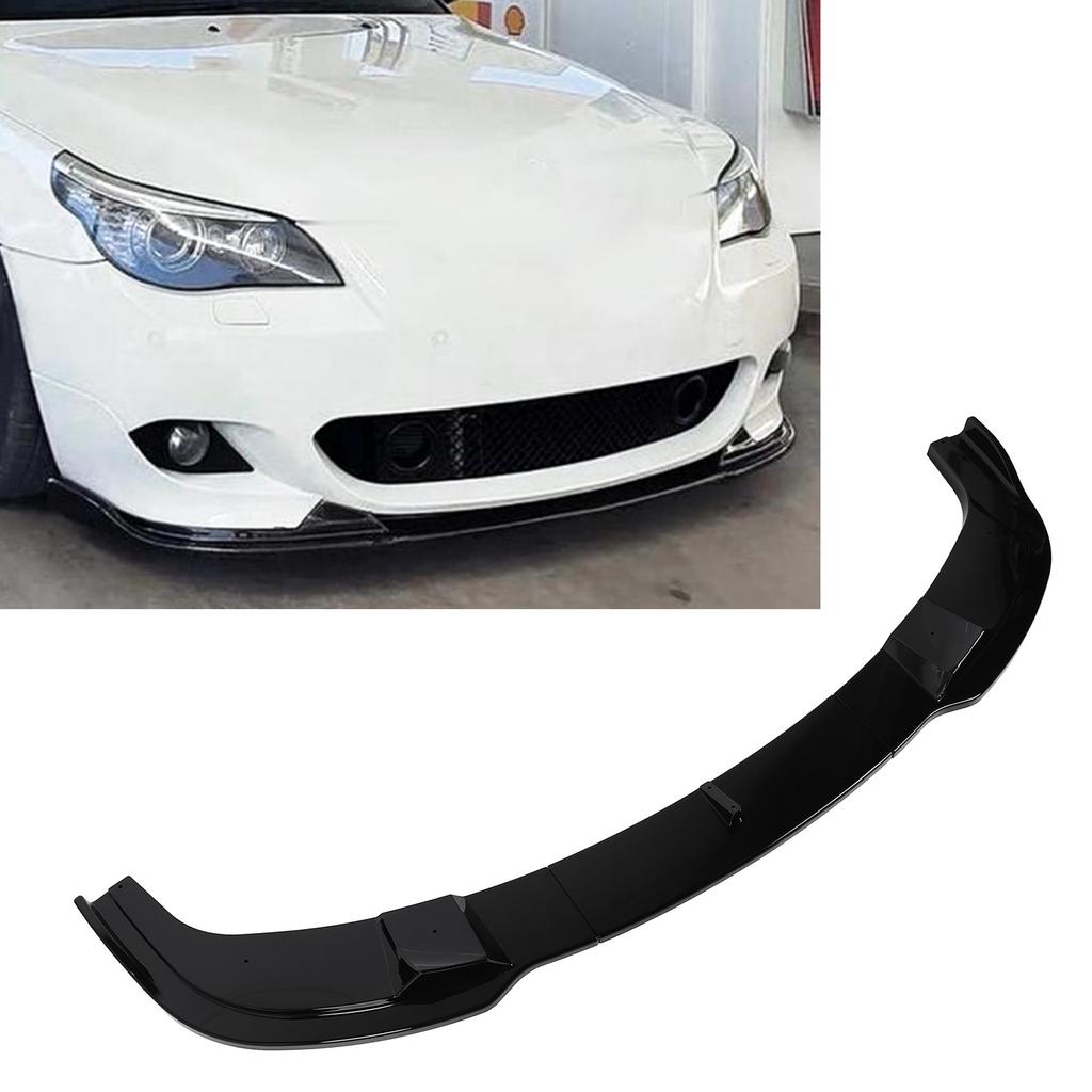 3PCS Car Front Lip Body Kit ABS Aerodynamic Sporty Look Bumper Lip Spoiler for 5 Series E60 E61 M Sport 2005 to 2010