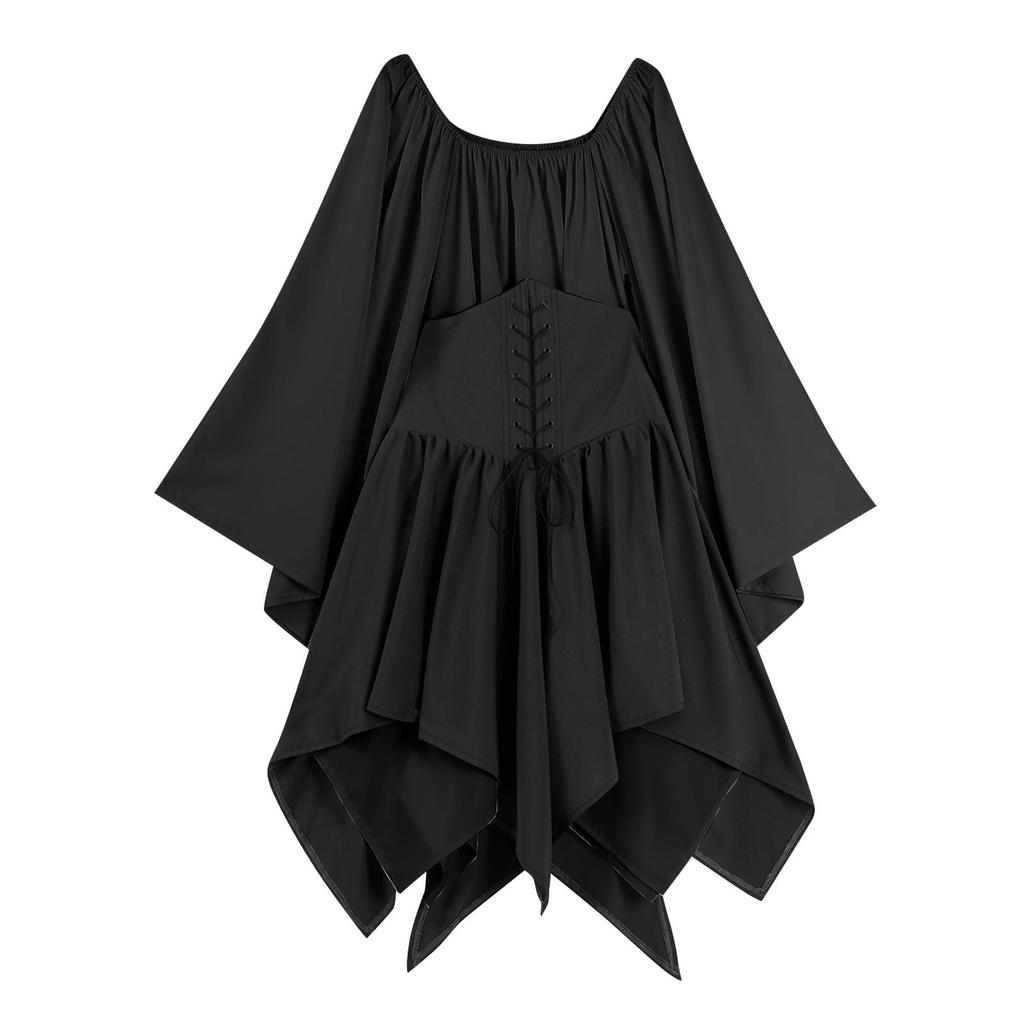 Женское модное винтажное платье с длинным рукавом, вечернее вечернее вечернее платье для косплея