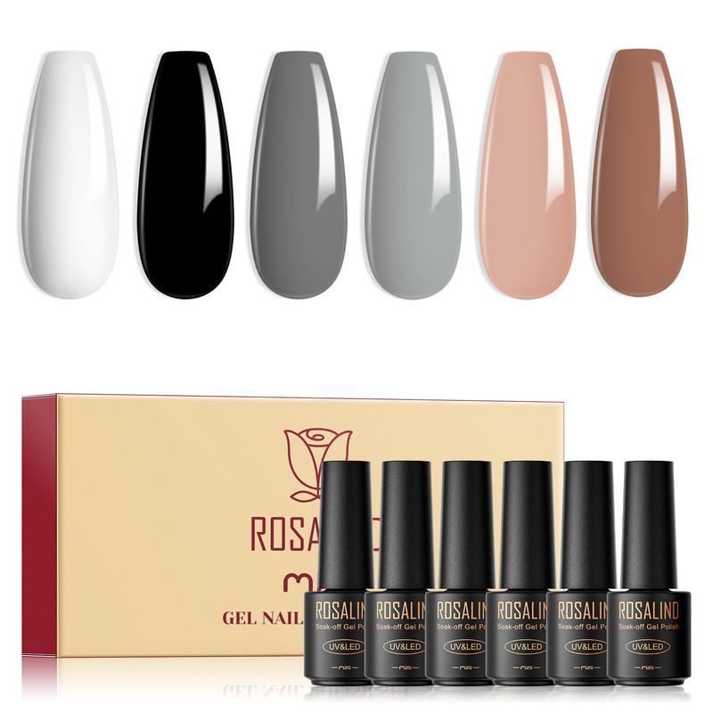 ROSALIND 6/38/48 цветов, набор гель-лаков для ногтей, гель-лак для замачивания, УФ-светодиодный маникюрный гель, полупостоянный гибридный базовый верхний гель-лак для дизайна ногтей
