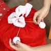 Large Christmas Santa Sack Red Velvet Santa Claus Bags Candies Goodie Wrapping Sack Drawstring Christmas Present Gift Pouch