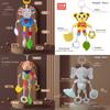 Cute Cartoon Plush Animal Car Pendant With Rattle For Baby Car Seat