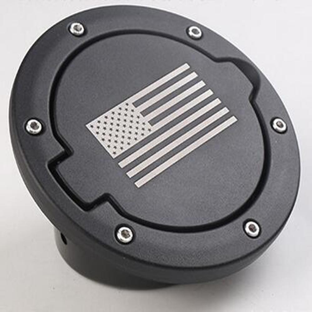 Gas Tank Cap Filler Fuel Door Cover For Jeep Wrangler Jk 2007-17