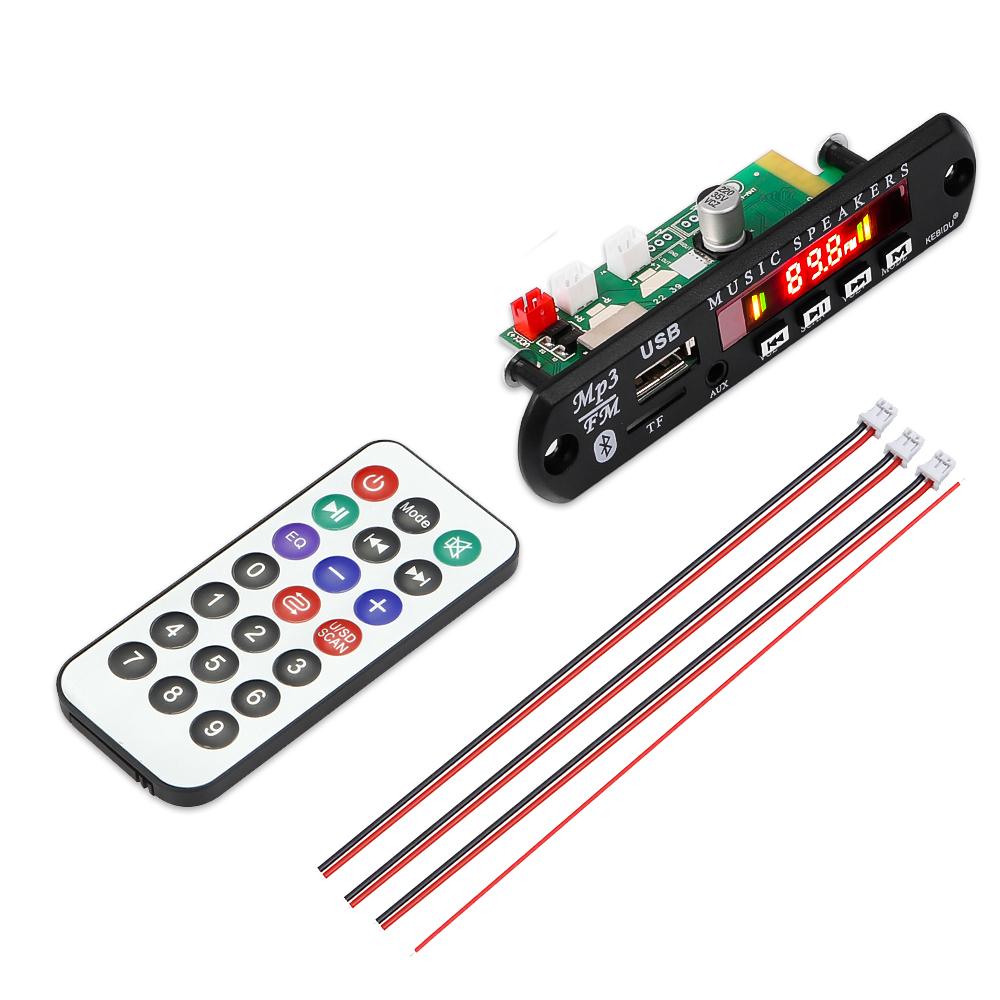 Автомобильный 12 В FM-радио модуль 50 Вт усилитель стерео MP3 декодер плата Bluetooth 5.0 USB TF карта AUX для записи динамик громкой связи