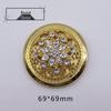 Luxury Gold Rhinestone Flower Pendant: DIY 3D Painting Frame
