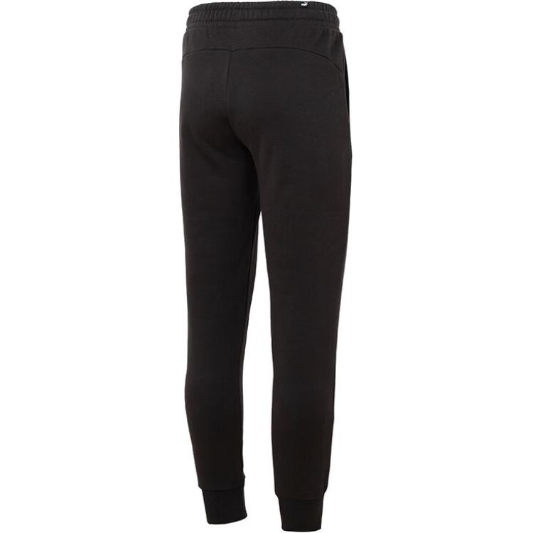 Puma Letter Print Cuffed Mid-Rise Sports Casual Pants Unisex Pants Black 682724-01