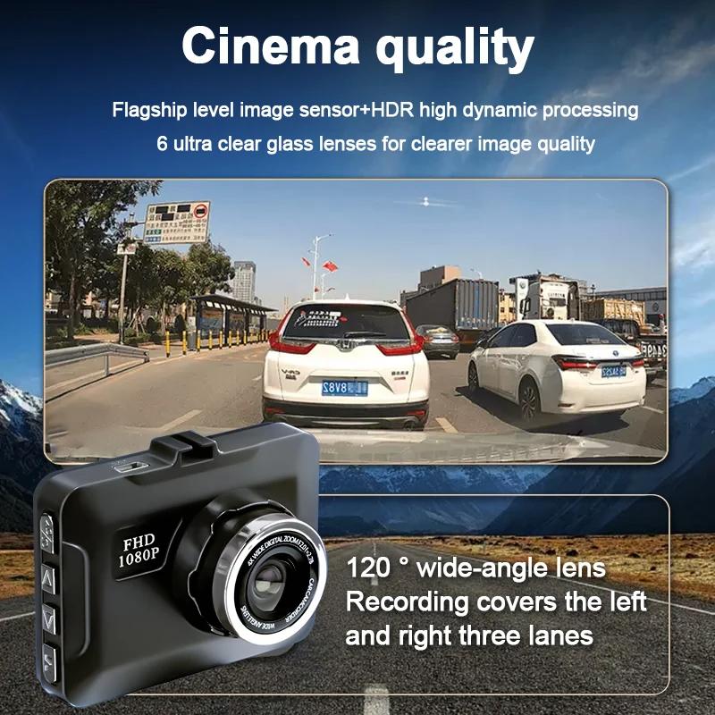 Автомобильный видеорегистратор FHD 1080P с ночным видением, модернизированный 2,0-дюймовый мини-экран для автомобиля, видеорегистратор с ночным видением, камера для парковки черного ящика