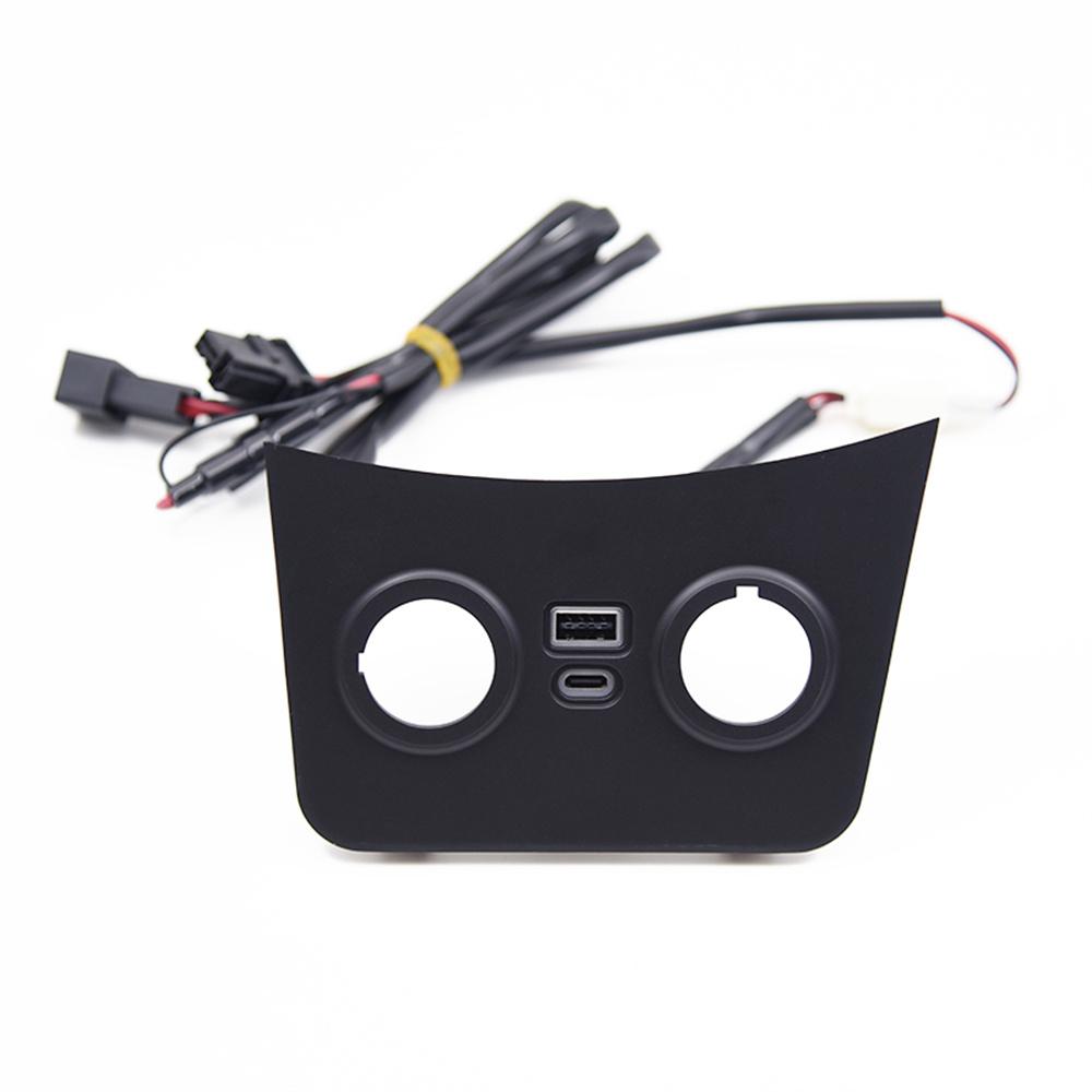 Car Charger Type-C+QC3.0 Fast Charging Socket Cover For Hyundai Verna 2010-2016