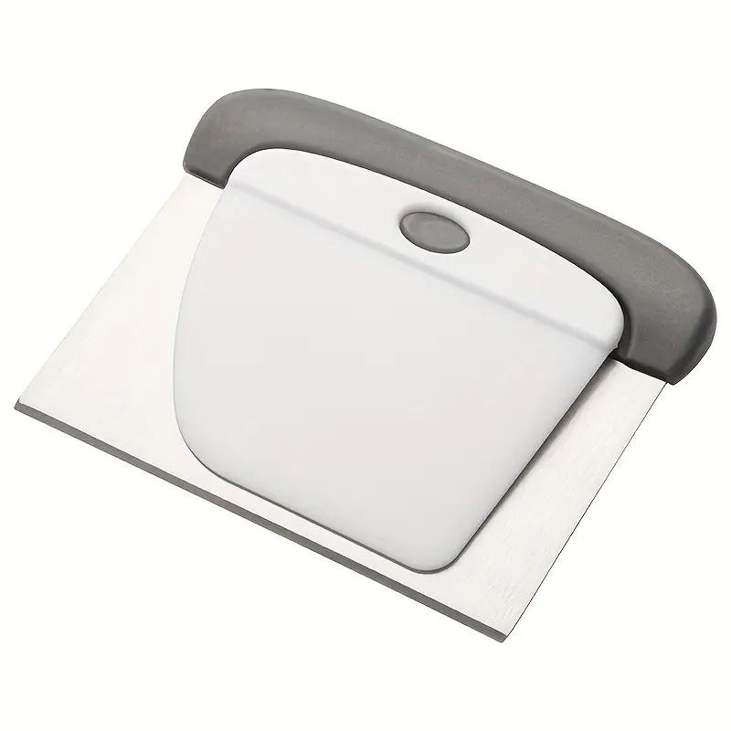 2 in 1 Stainless Steel Dough Scraper Set Pastry Scraper for Bread Cake Pizza Baking Flexible Bowl Scraper Dough Scraper Tools