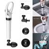 High Pressure Drain Plunger Sewer Dredge Clogged Remover Toilet Plungers Cleaner Air Drain Blaster Tool for Bathtub Shower Sink