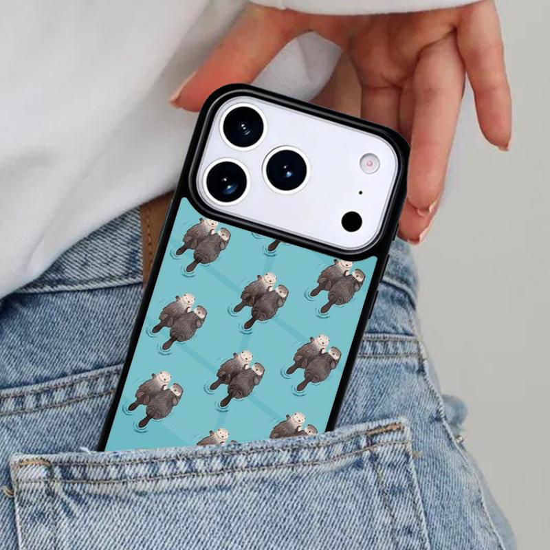 Чехол для телефона с животным выдрой для iPhone 16e 15 14 13 12 17 Pro Max Plus Air 17pro Cover Coque