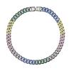 JEWELRY TAKEDA Ледяная Радужная Кубинская Цепь с Стразами и Черным Покрытием, Широкая Цепь, Мужской Аксессуар для Уличной Моды, Ширина 14 мм, Длина 45/50/55 см