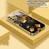 Золотая ветка цветка Для Samsung A 31 32 A33 A34 35 14 A15 13 16 25 26 50 52 53 54 55 56 70 71 72 73 Золотой стеклянный чехол для телефона