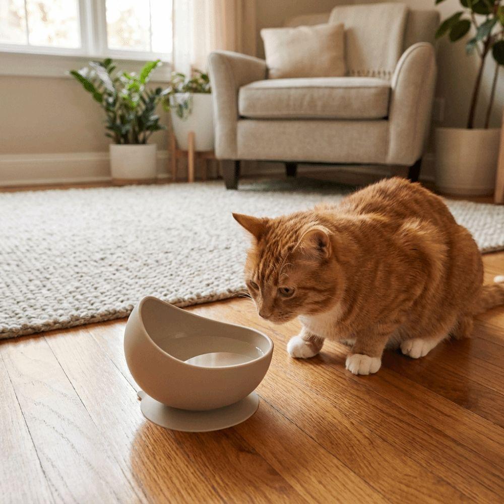 Non-Slip Slow Feeder Bowl Neck Protection Elevated Feeder Stable Silicone Pet Bowl Pet Dining