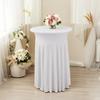 Round Spandex Cocktail Table Covers with Skirt, 32x43 Inch Stretch Fitted High Top Table Cover For Bar Wedding Party Banquet