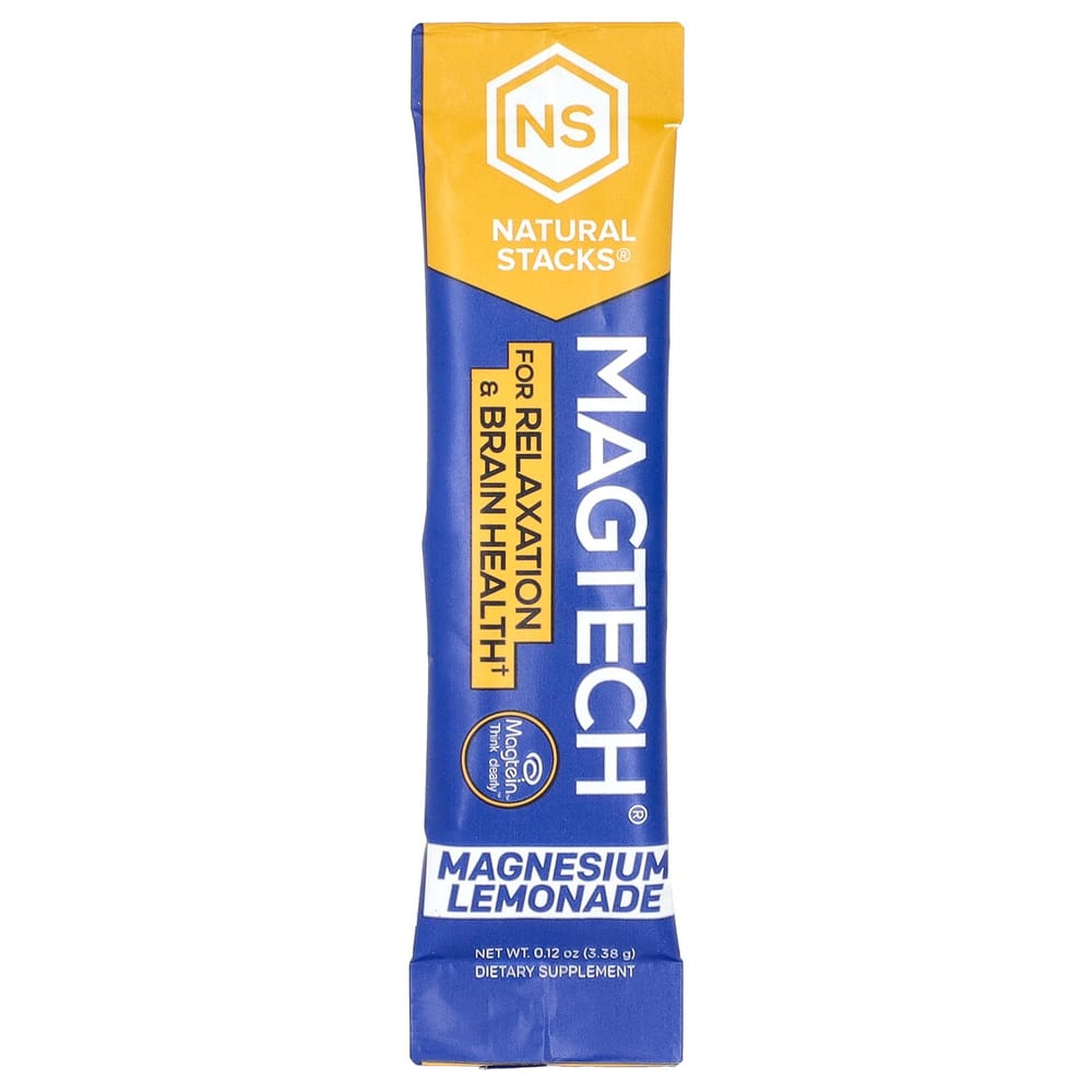iHerb MagTech Magnesium, Lemonade Flavor, 20 Stick Packs (3.38g Each)