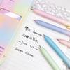 5 Pcs/Set Aurora Gradient Colour Gel Pens 0.5Mm Black Quick Dry Smooth Gel Ink Pen For School Student Writing Stationery