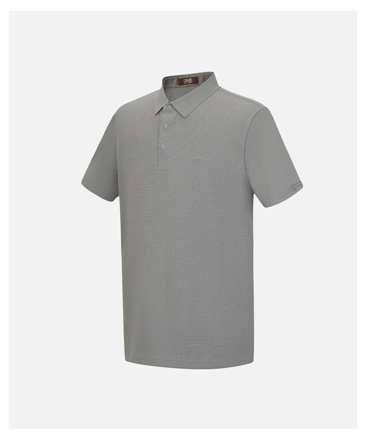 Classic and versatile letter logo: Spring and summer simple and clean men's short sleeved polo shirt