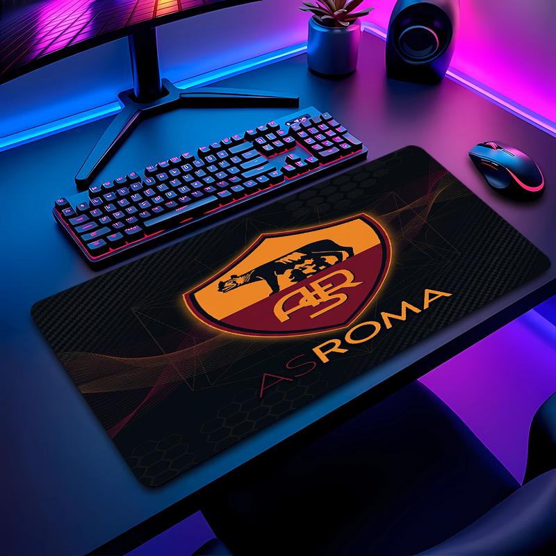 AS Roma Football Pattern Mouse Pad Non?Slip Rubber Base Gaming Mousepad For Desk Office Home