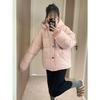 Short Cotton-padded Jacket for Women, Warm and Thickened Winter Bread Coat with Down Feather and Cotton, Fashionable and Elegant