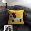 Cartoon Animals Cushion Cover Natural Linen Organic Fabric DoubleSided Printing Sofa Home Decor Gift Pillow Case