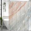 Занавеска для душа с мраморным узором, Декоративная занавеска для душа для ванной комнаты, Водонепроницаемая занавеска для душа с крючками