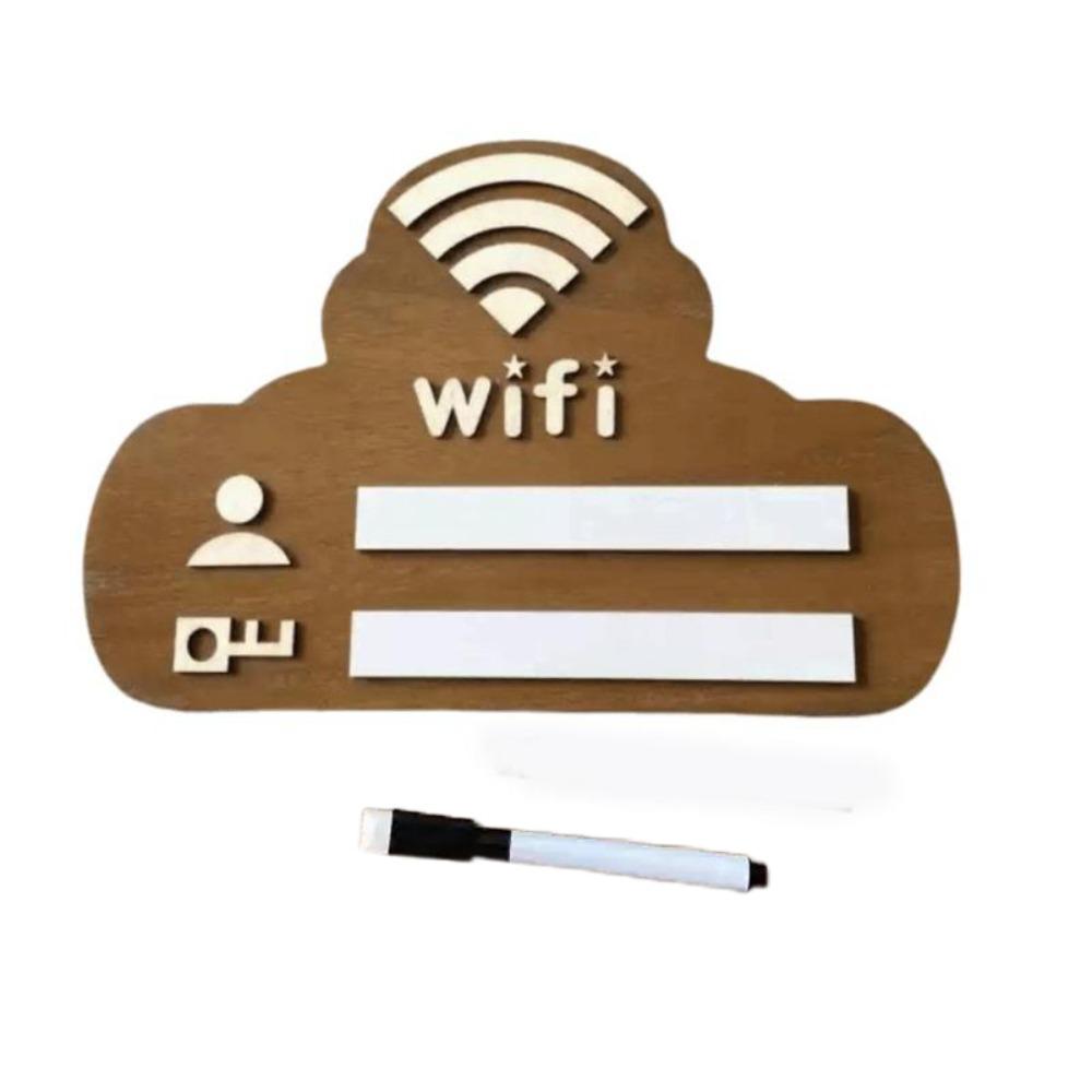 Деревянный знак с паролем WiFi Настенный Многоразовый WiFi наклейки на стену Многоцелевое использование Рукописный WiFi указатель Домашний декор