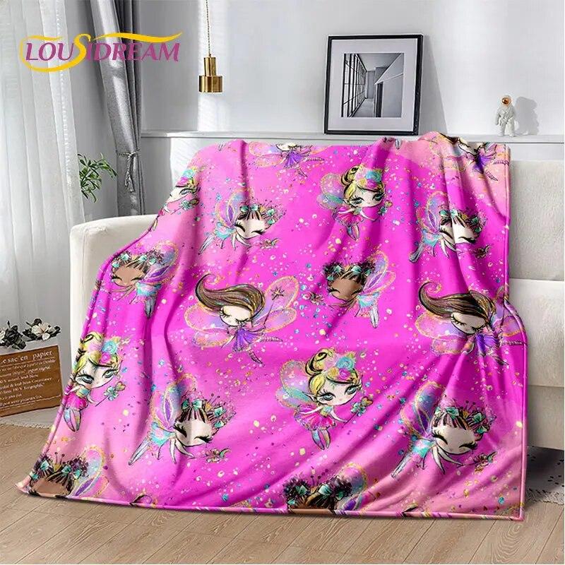 Милое мягкое плюшевое одеяло с рисунком балерины для девочек, фланелевое одеяло для гостиной, спальни, кровати, дивана, пикника, детей