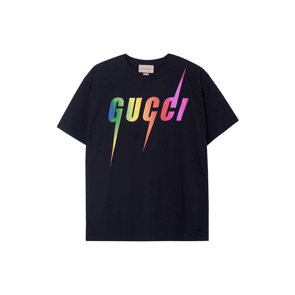 GUCCI T-Shirts Men's Black Crew Neck Moderate 616036-XJFF9-1152