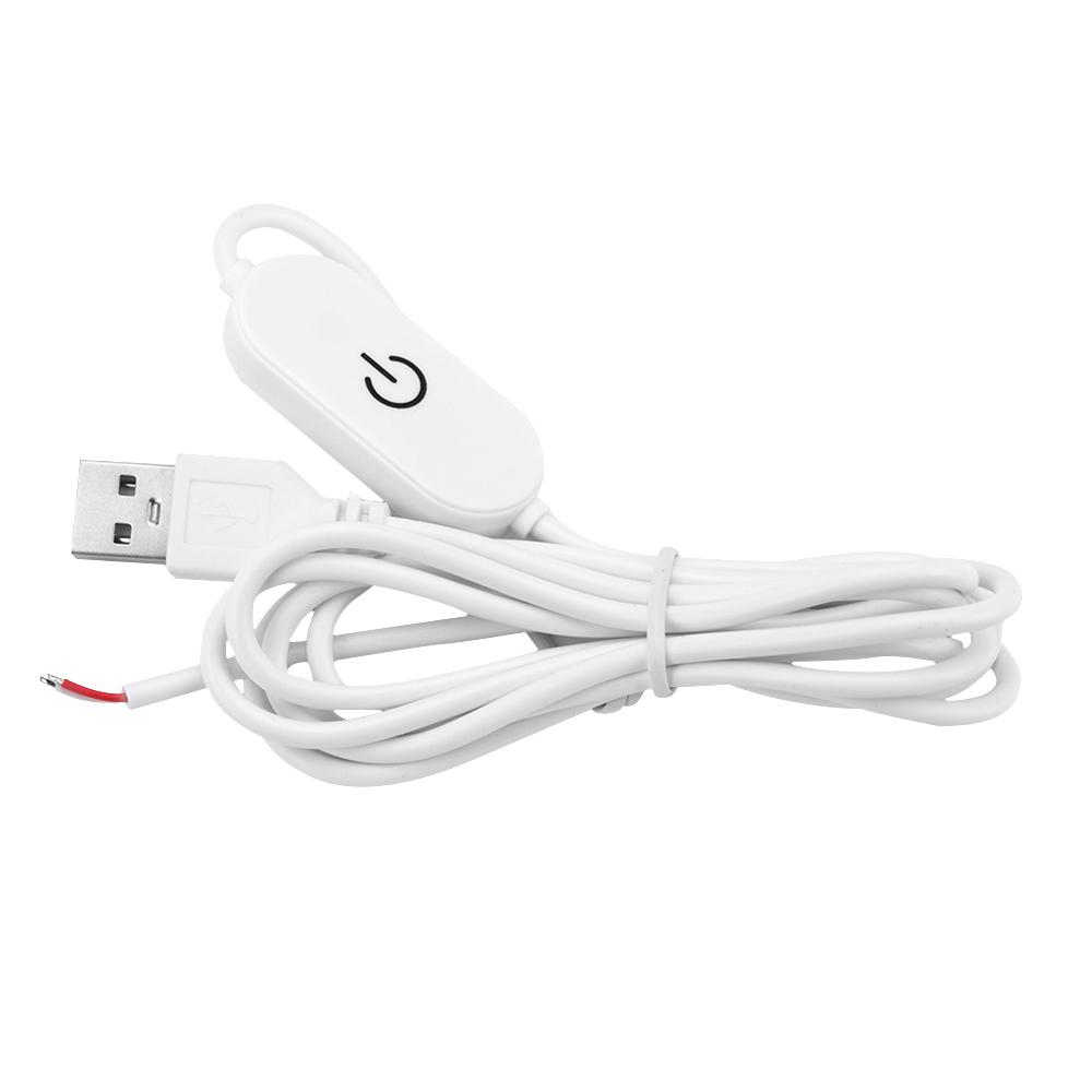 USB-переключатель, удлинительный кабель 2А, 1,5 м, DC5V/DC12-24V, с сенсорным диммирующим переключателем для светодиодных лент, выключатель питания Вкл/Выкл