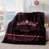 Black And Pink Fashion Blanket Flannel Blanket for bed, sofa, Camping, Hiking, Picnic Essentials, gift for family Fan gifts