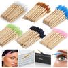 Disposable Bamboo Eyelash & Eyebrow Brush, Combing & Cleaning, 50-Pack